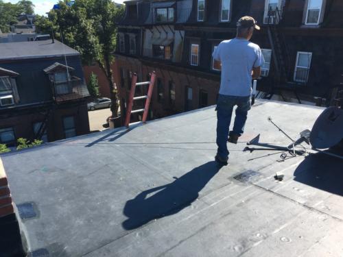 East Boston Flat Rubber Roof Installation